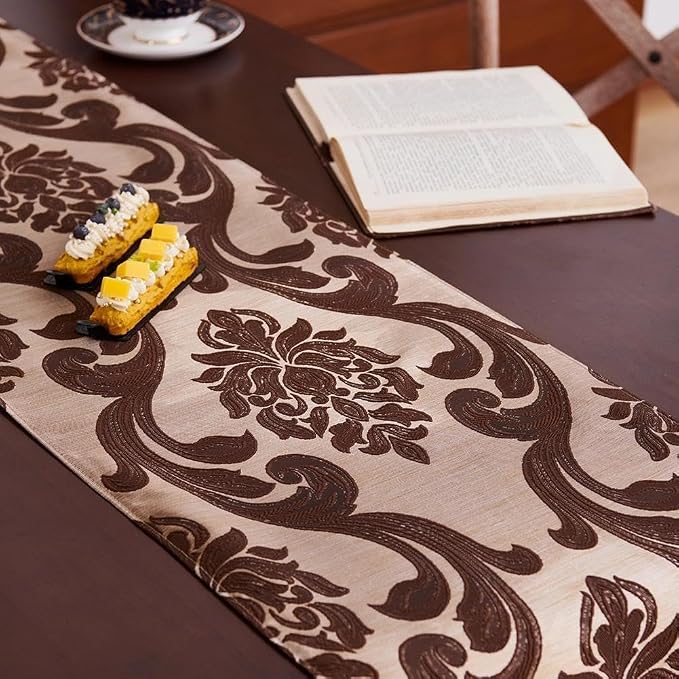 NAPEARL Elegant Luxury Damask Table Runner - Image 5
