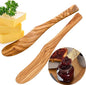 Olive Wood Butter Spreader, 6.8 Inch Handmade Butter Knife Set of 2 | Olive by FHUMMYBT