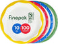 Paper Plates 10 Inch 100PCS, Paper Plates Bulk with 4 Type of Printed Rims, Heavy Duty & Disposable Plate for Family Gatherings,BBQ,Graduation/Retirement Party, Birthday, Wedding