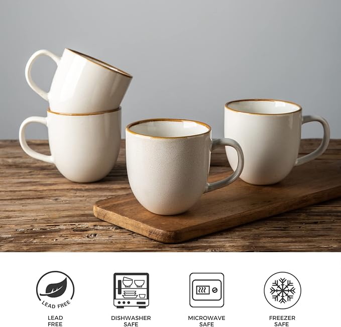 AmorArc 12oz Coffee Mugs, Ceramic Coffee Mugs set of 6 - Image 6
