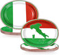 50Pcs Italian Flag Oval Paper Plates 10" x 12" Large Heavy Duty Italian Flag Disposable Dinner Plates Red White and Green Dessert Platters for Pizza Baby Shower Family Gathering Party Decorations