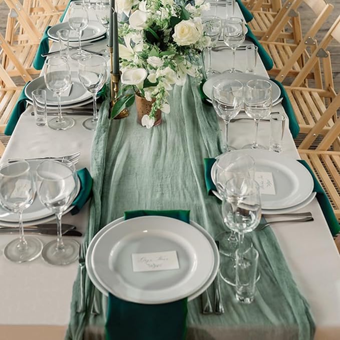 6 Pack Cheesecloth Table Runner 10Ft Christmas Gauze Boho Table Runners - Image 4