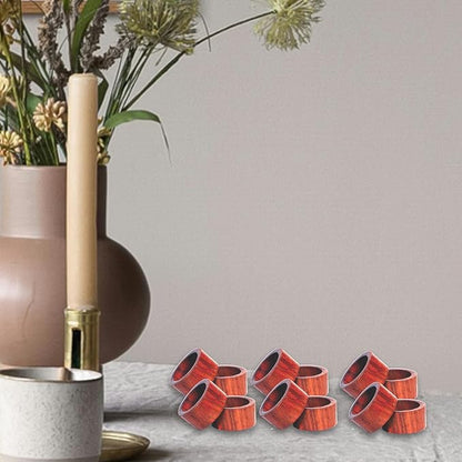 Rosewood Napkin Rings Set of 12 Wooden Table Decor | handmade rosewood napkin - Image 5