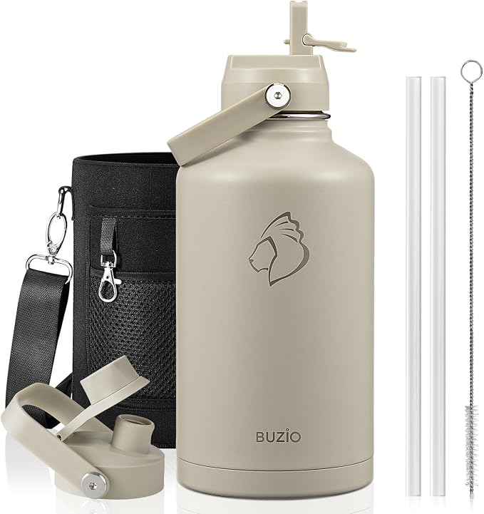 BUZIO 64 oz Insulated Stainless Steel Water Bottle by BUZIO