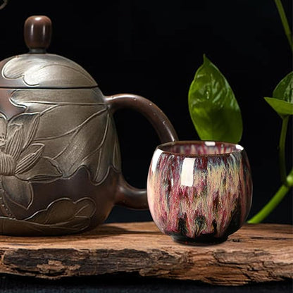 3X Ceramic Mug Tea Set Cups Chinese Cup Coffee Cup Handmade Handleless Ceramics - Image 4