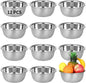 12pc Stainless Prep Bowls, Stackable Dishwasher Safe Kitchen Mixing Bowls | by Anjetan