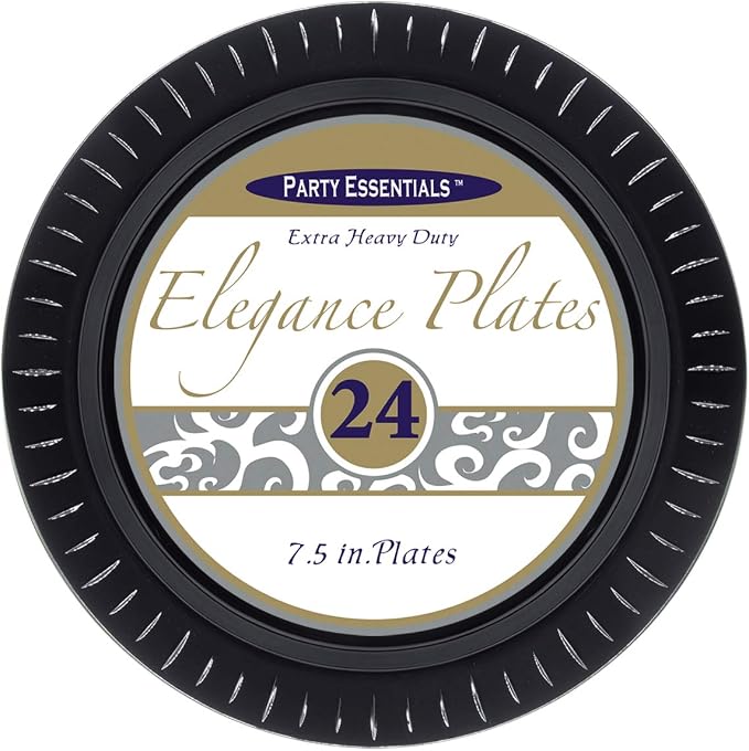 Party Essentials Elegance Quality Hard Plastic 7.5-Inch Round Party/Salad Plates - Image 2