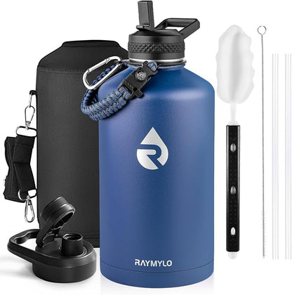 RAYMYLO One Gallon Water Bottle Insulated 128 oz, Stainless Steel | Triple by RAYMYLO