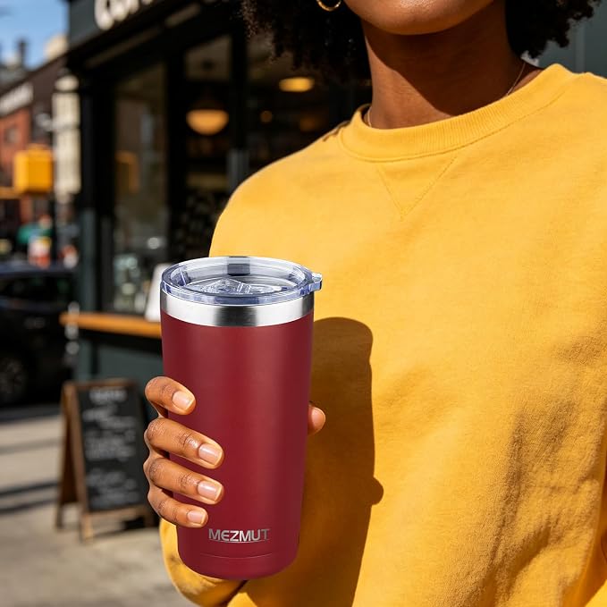 MEZMUT 20oz Insulated Tumbler Cup Travel Coffee Mug - Image 7