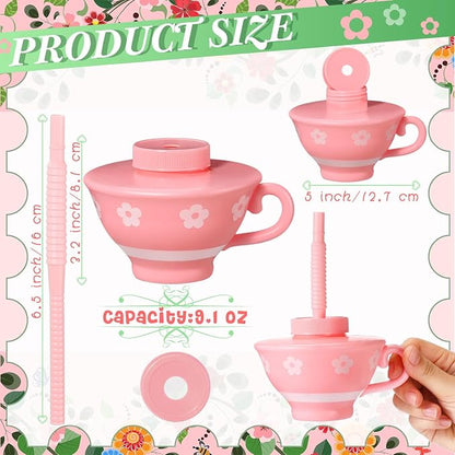 Zhehao 24 Pieces Plastic Kids Party Tea Cups - Image 2