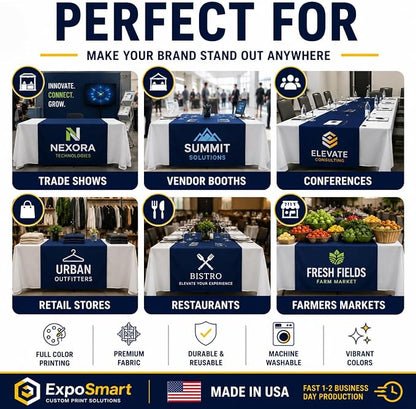 Custom Table Runner with Business Logo, Ships Next Day, Made in USA - Image 3