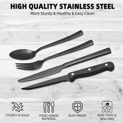 CEKEE 24 Piece Silverware Set for 4 - Image 4
