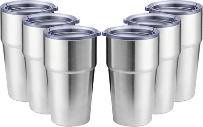 MEWAY 16oz Tumbler Double Wall Vacuum Insulated Travel Mug Bulk, Stainless by MEWAY