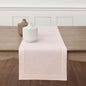 Solino Home 100% Pure Linen Dining Table Runner Pink Hemstitch, 14 x 108 in | by SolinoHome