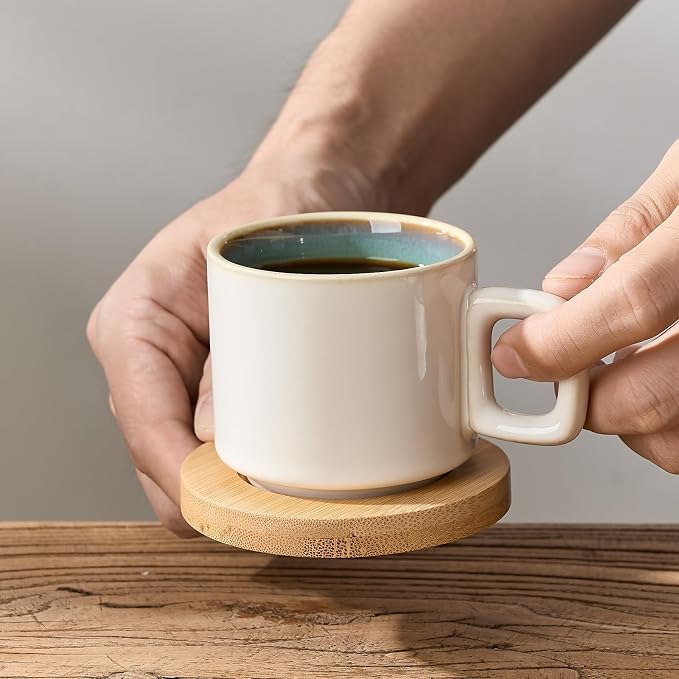 LUKA Porcelain Stackable Espresso Cups - Image 6