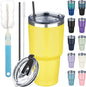 30 oz Tumbler with Lids and Straws, Stainless Steel Insulated Coffee Tumbler by GUDEMAO