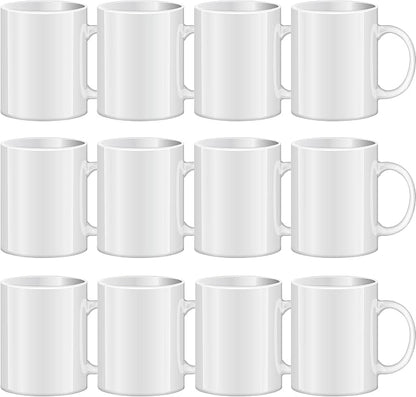 TANGLONG 11oz White Ceramic Sublimation Cups, Ceramic Cup, Sublimation Mugs by TANGLONG