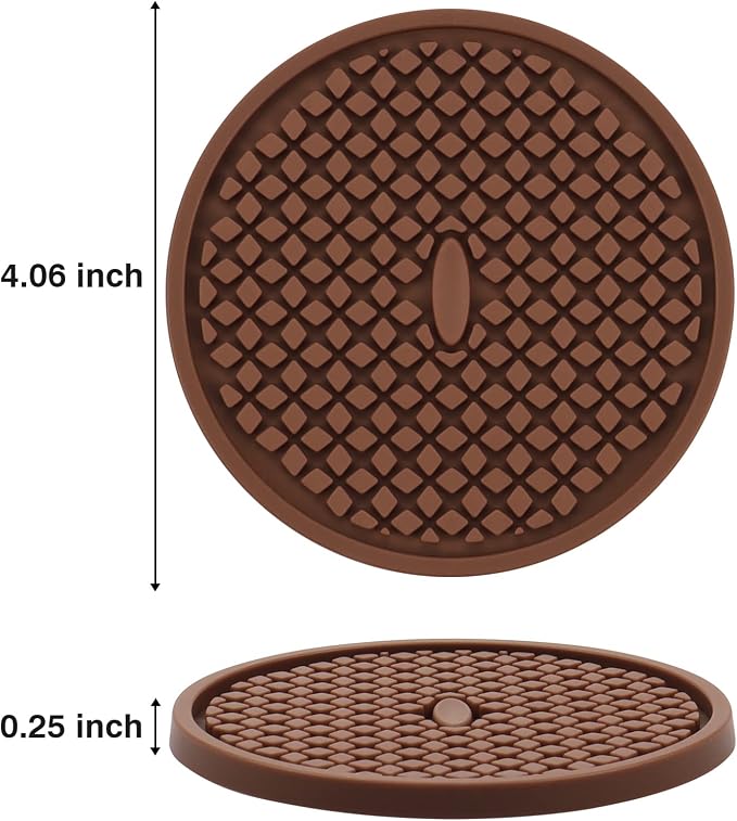 3 Pack Silicone Coasters for Drinks, Thickened Coaster - Image 3