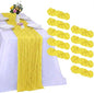 10 Pack Yellow Cheesecloth Table Runner 9FT Cheese Cloth Boho Gauze Fabric by RestfulGlow