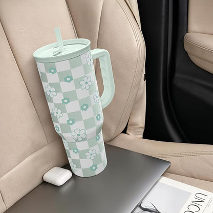 SANDJEST 40oz Daisy Flower Tumbler - Image 9