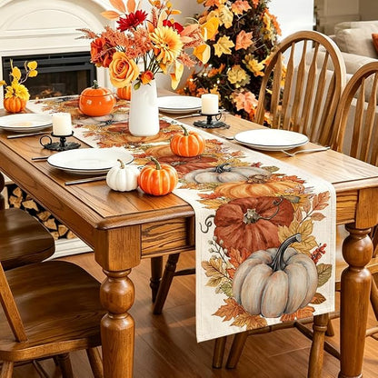 RABUSOFA Fall Table Runner 13x72 Inch Fall Decorations - Image 2