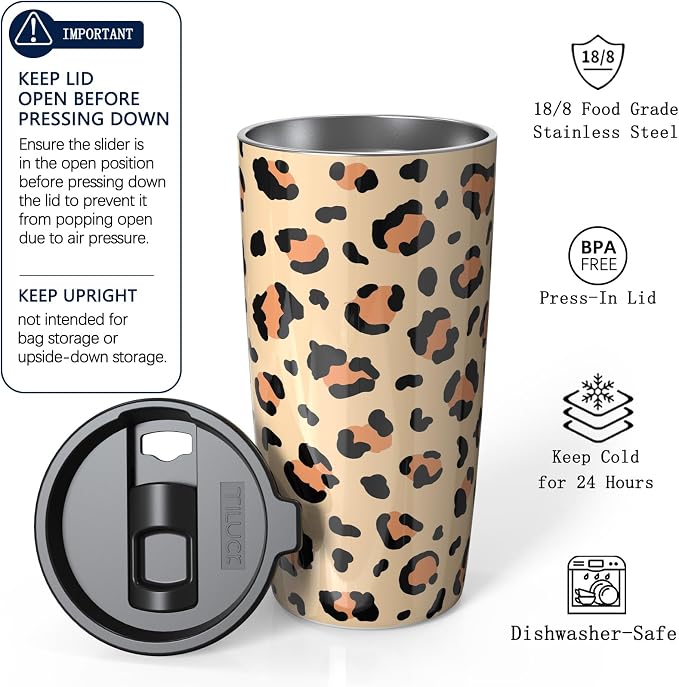 TILUCK 20 oz Insulated Coffee Tumbler - Image 2