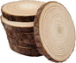 Unfinished Natural with Tree Bark Wood Slices 9 Pcs 5.1-5.5inch Disc Coasters by WilliamCraftCalifornia