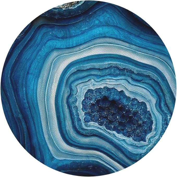 Agate Marble Blue Coasters Set of 6 Coasters - Image 2