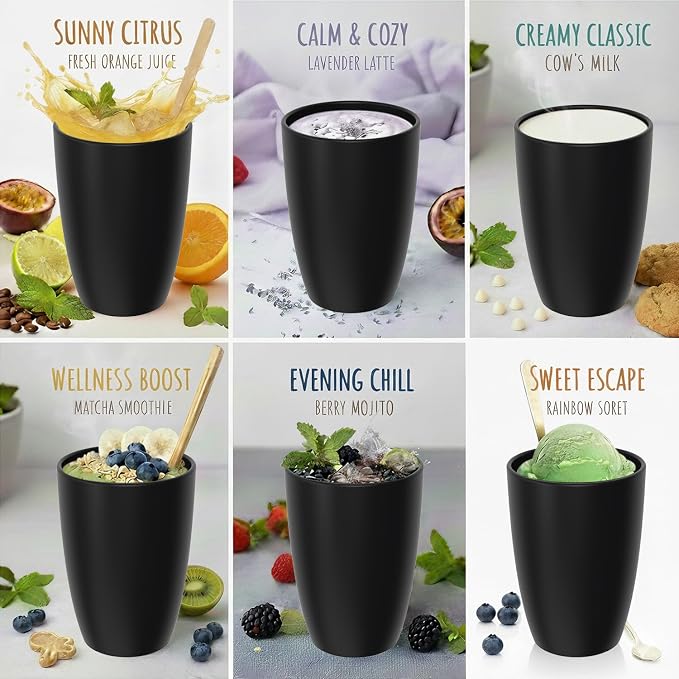 Wheat Straw Large Cup Set of 6, Unbreakable 20 OZ Tumbler, Alternative to - Image 4