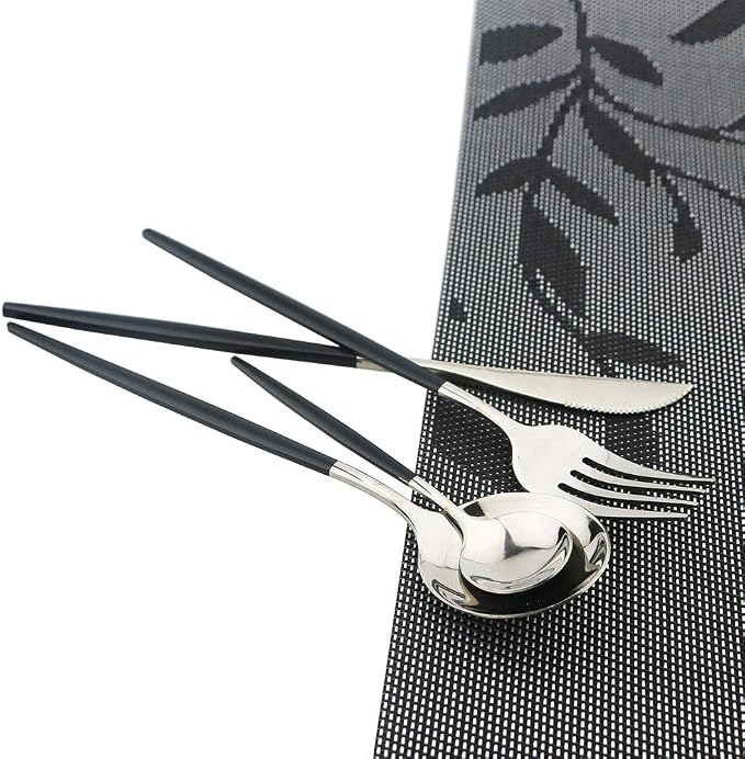 JASHII 30-Piece Stainless Steel Satin Finish Flatware Set, Mirror Polished - Image 5