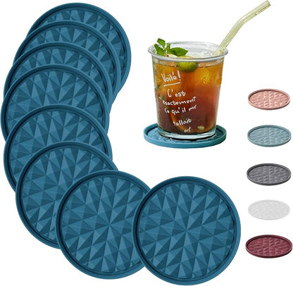 Silicone Drink Coasters Set of 8, Coaster by Wingcases