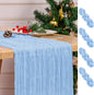 4 Pack Light Blue Table Runner 17 x 108inch Cheesecloth Table Runner Boho Gauze by Lumaycens