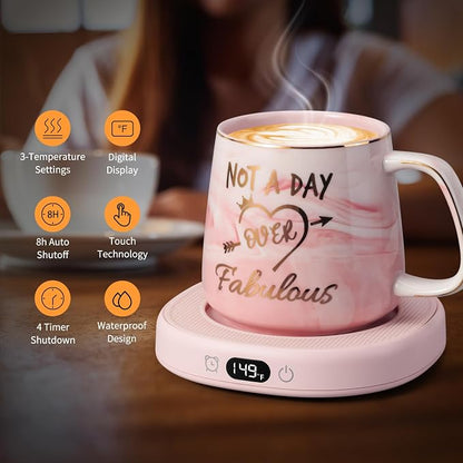 Coffee Mug Warmer & Not A Day Mug Set, Coffee Cup Warmer - Image 2