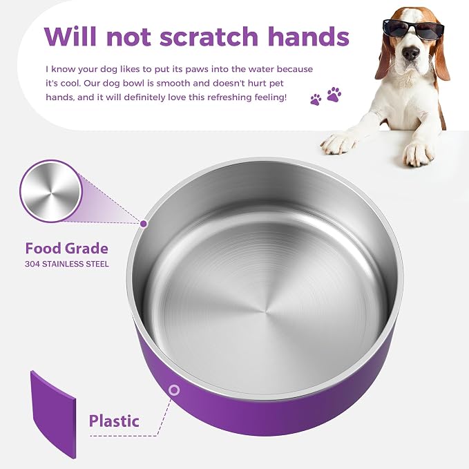WENBOKMIN Dog Bowl, Stainless Steel Food and Water Bowl, Dishwasher Safe - Image 5