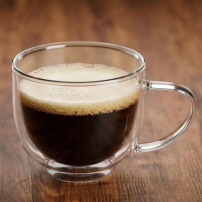 Double Wall Glass Coffee Mugs - Image 3