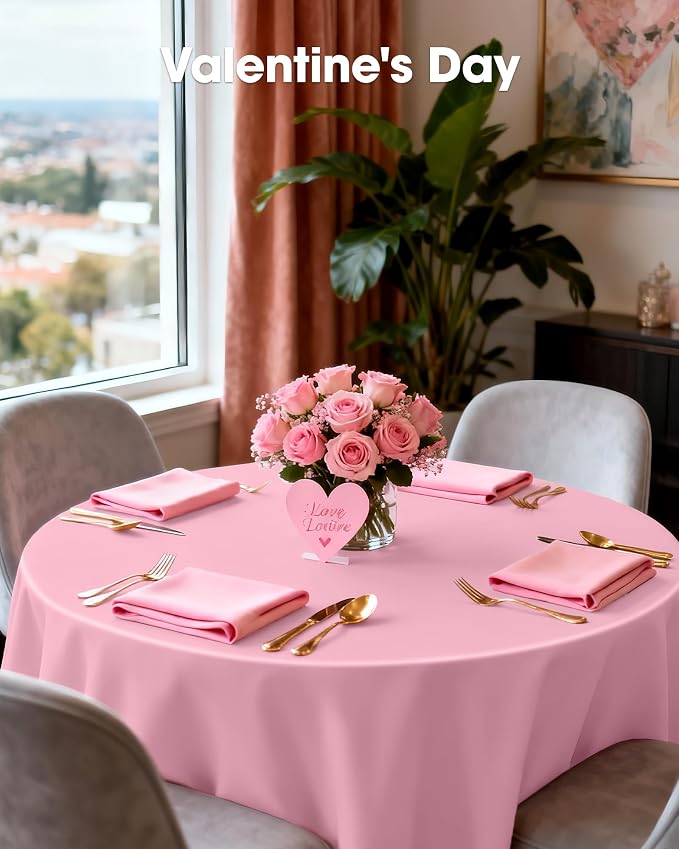 Pureegg Plastic Table Cloth Disposable 12 Pack, Easter Party, Valentines - Image 7