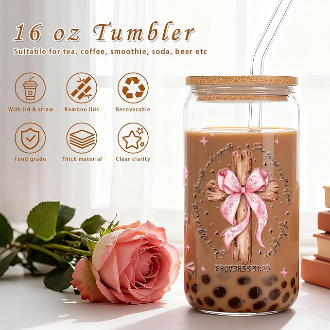 Christian Gifts for Women Glass Cups - Image 3