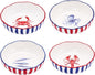 Bico Ocean Wonders Scalloped Pasta Bowls, 36oz Salad Bowl Set of 4, Large by Bico