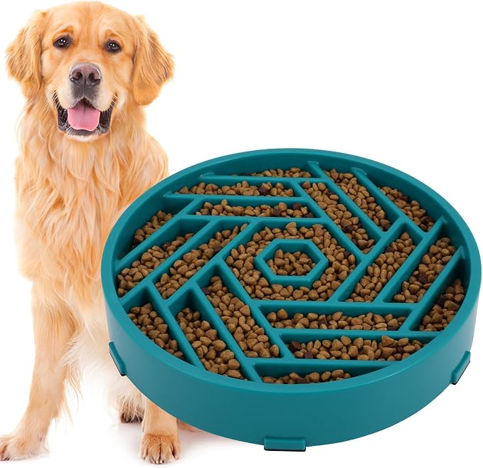 TOBYTO Slow Feeder Dog Bowls Large Medium Breed, Anti-Choking Slow Eating Dog by TOBYTO
