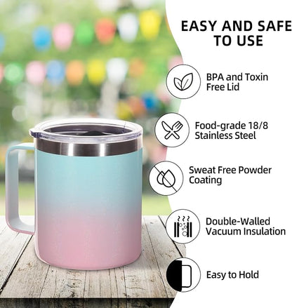 Volhoply 14oz Insulated Stainless Steel Coffee Mug - Image 4