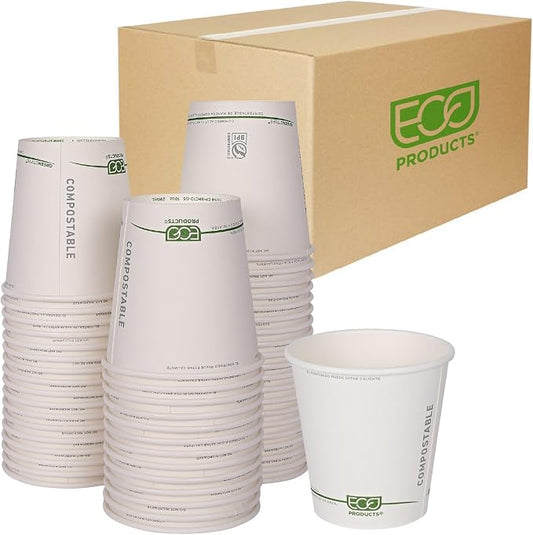 ECO PRODUCTS GreenStripe Disposable Paper Hot Cups, 10 oz by Eco-Products