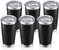 20oz Tumbler Bulk with Lid Stainless Steel Tumblers, 6 Pack | Leak Proof Lid by Unknown