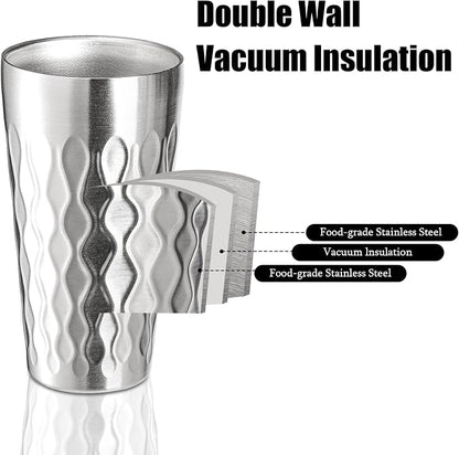 Foraineam Double Layer Vacuum Insulated Stainless Steel Cups 16 oz Drinking - Image 3