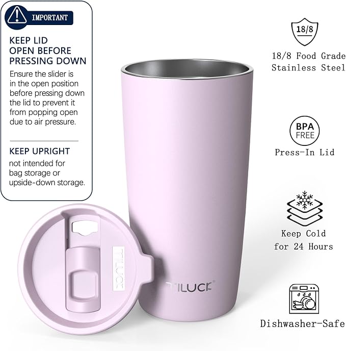 TILUCK 20 oz Insulated Coffee Tumbler - Image 2