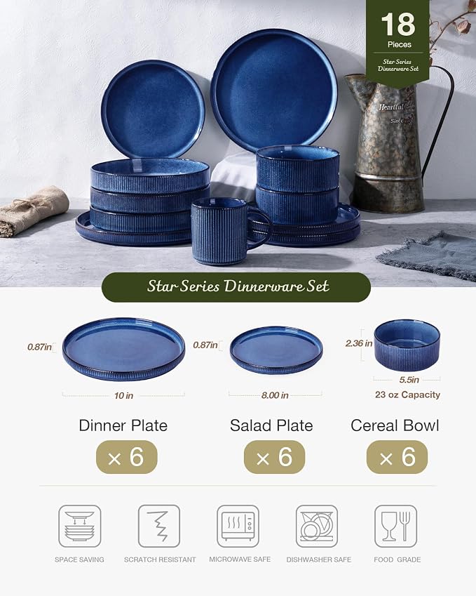 Famiware Star Plates and Bowls Sets, Chip & Scratch Resistant. Microwave & - Image 3