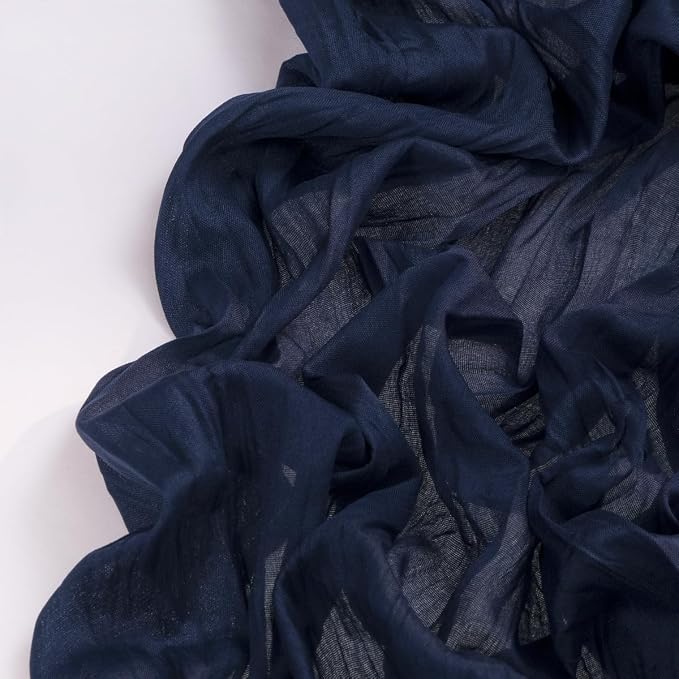 DeZerlor Navy Blue Cheesecloth Table Runners 6 Pack Christmas Runners | - Image 3