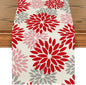 Artoid Mode Red Pink Dahlia Floral Pinnata Christmas Table Runner, Valentine by ArtoidMode