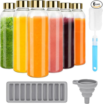 Zukro 18 oz Glass Juice Bottles by ZukroDrinkware