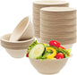 100 Pack 8oz Compostable Paper Bowls, Heavy-Duty Disposable Natural Bagasse by Zddaoole