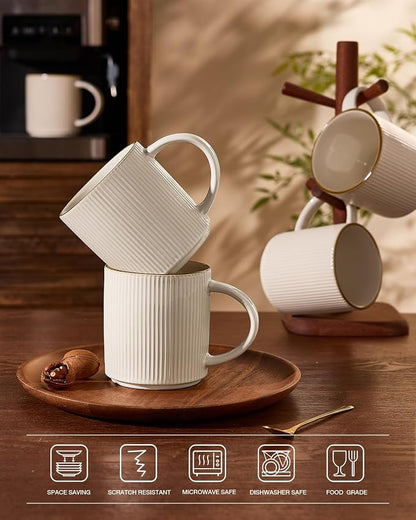 famiware Coffee Mug Set for 6, Star 16 oz Catering Mugs Cup Set - Image 7